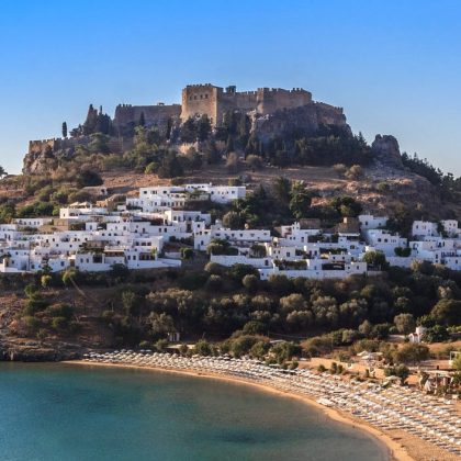 Lindos: a magnificent acropolis on a imposing rock