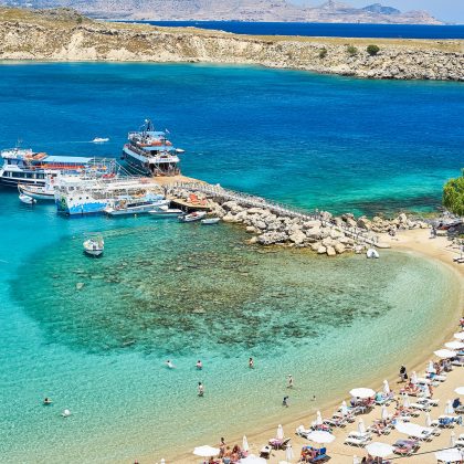 Lindos: a magnificent acropolis on a imposing rock