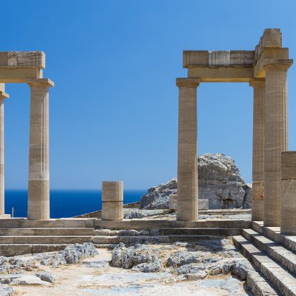 Lindos: a magnificent acropolis on a imposing rock
